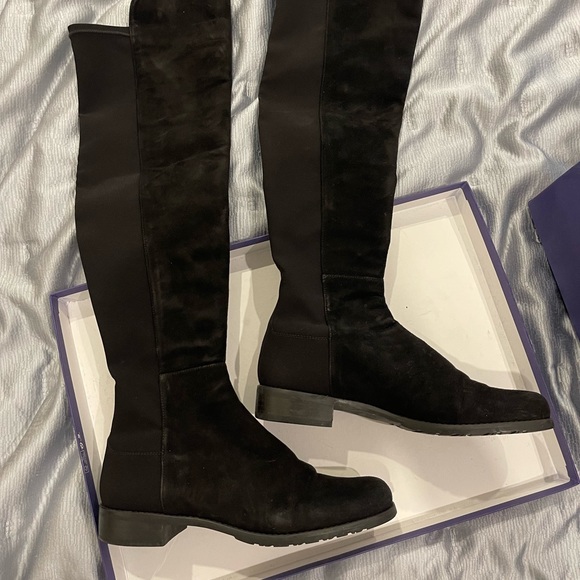 Stuart Weitzman 5050 Suede Black Boots